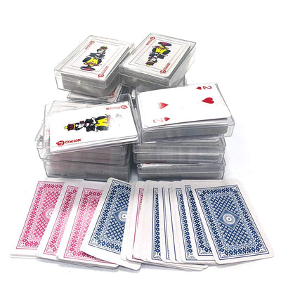 Kicko Mini Playing Cards - Pack of 12, 2.5 Inch Plastic Coated Miniature Poker Cards