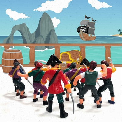 Kicko Pirate Action Figures - 24 Pack - for Imaginary Play, Gift and Prizes - Assorted, 3