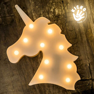 Kicko Unicorn Night Light LED Lamp - 1 Piece - Battery Operated 9.75 Inch Light Box