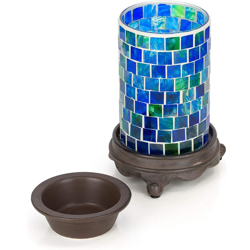 VP Home Mosaic Glass Fragrance Warmer (Ocean Blue