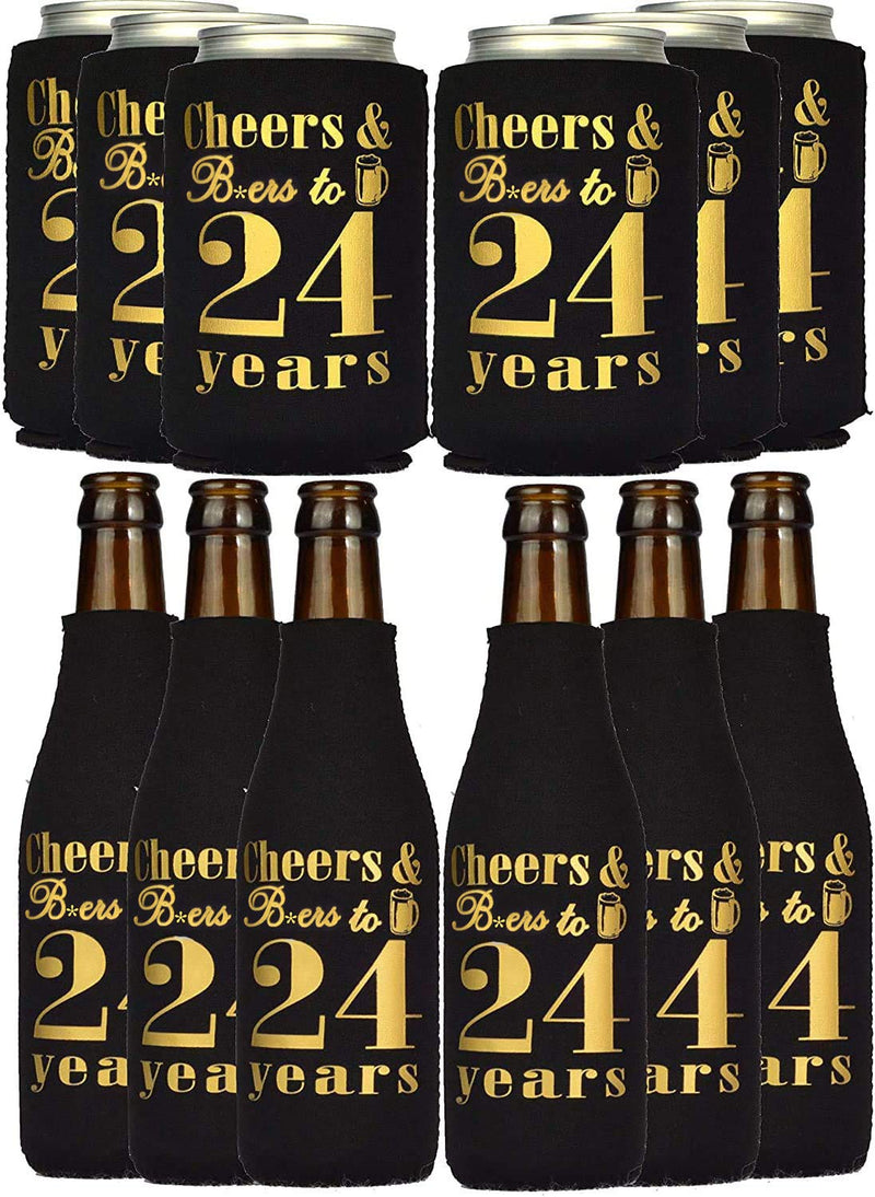 24th Birthday Gifts for Men, 24th Birthday Gifts, 24th Birthday Can Cooler, 24th Birthday