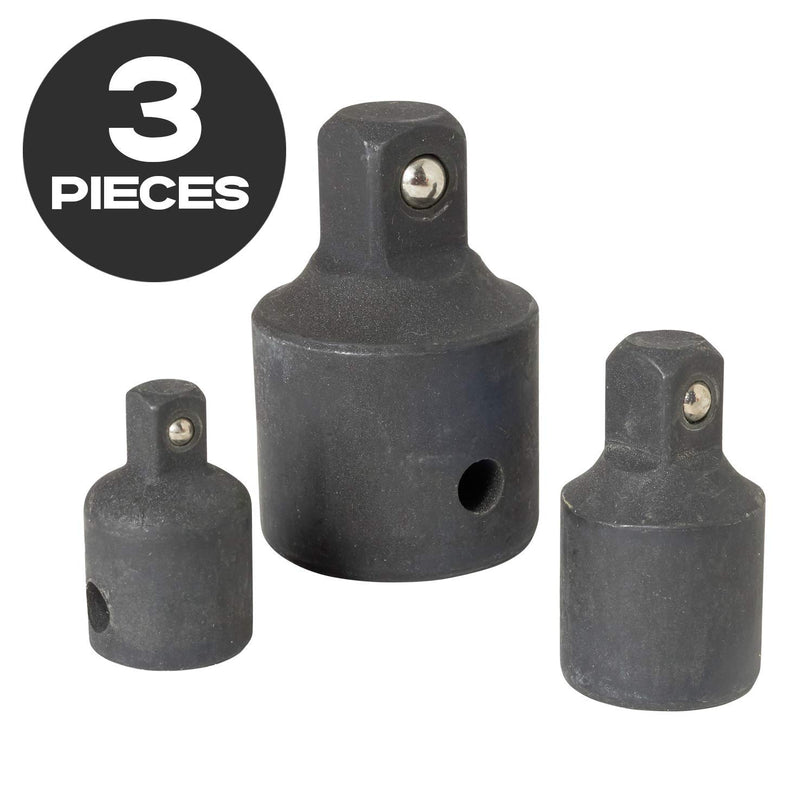 Katzco Impact Adapter and Reducer Set - 3 Pieces - Durable Impact Socket - for Home