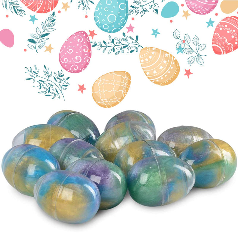 Squeeze Craft Slime Putty Easter Egg - 24 Pack, Colorful Galaxy Sludgy Gooey Fidget Kit