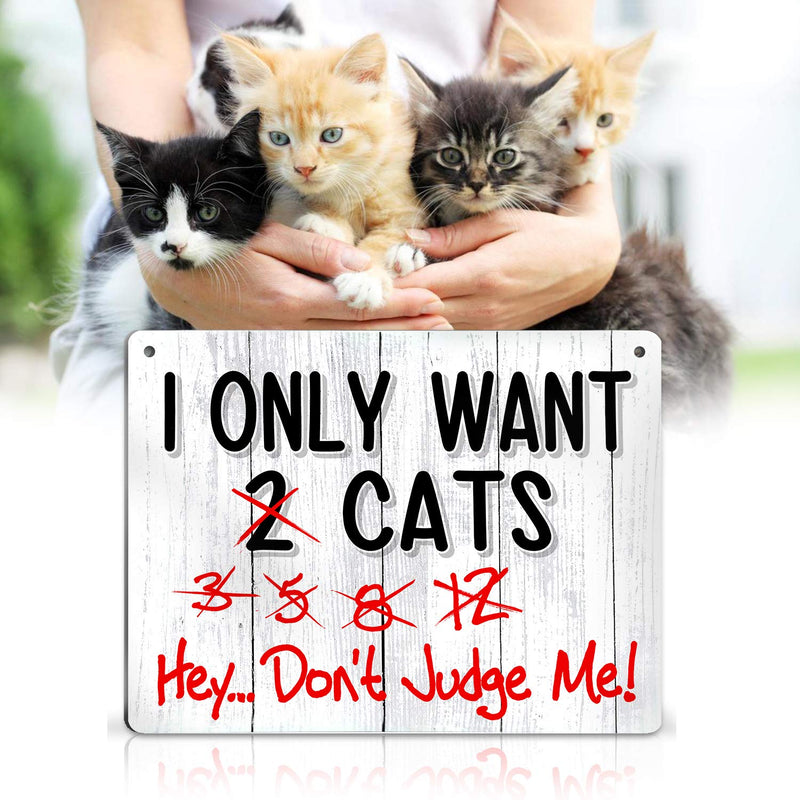 Bigtime Signs I Only Want Cats - Funny Farm, Home, Kitchen, Outdoor, Kitten and House