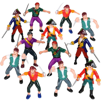 Kicko Pirate Action Figures for Imaginary Play, Gift and Prizes - Assorted, 3 to 4 Inches