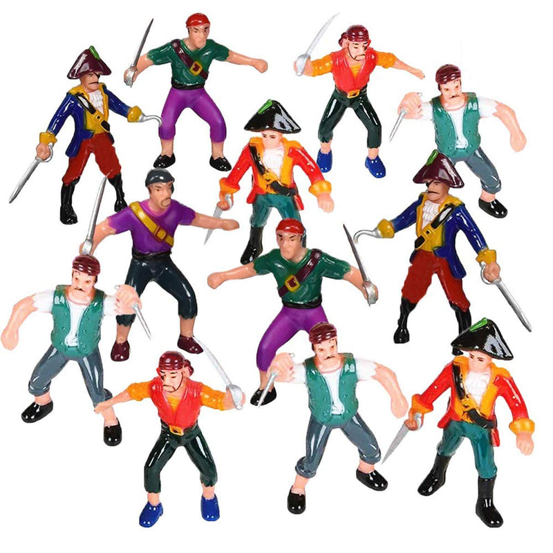 Kicko Pirate Action Figures for Imaginary Play, Gift and Prizes - Assorted, 3 to 4 Inches