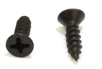 6 X 1/2'' Black Oxide Coated Stainless Flat Head Phillips Wood Screw, (25 pc), 18-8 (304