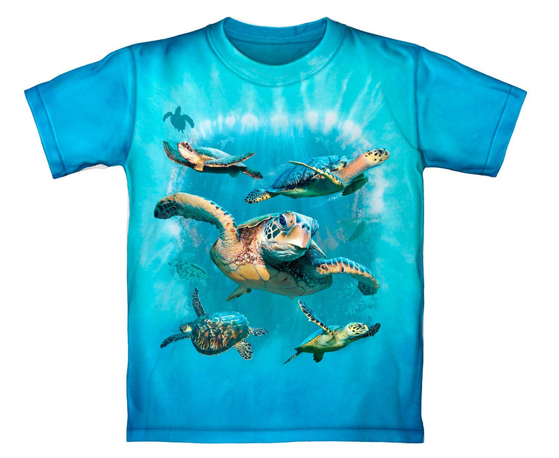 Sea Turtles Tie-Dye Youth Tee Shirt (Medium 8-10