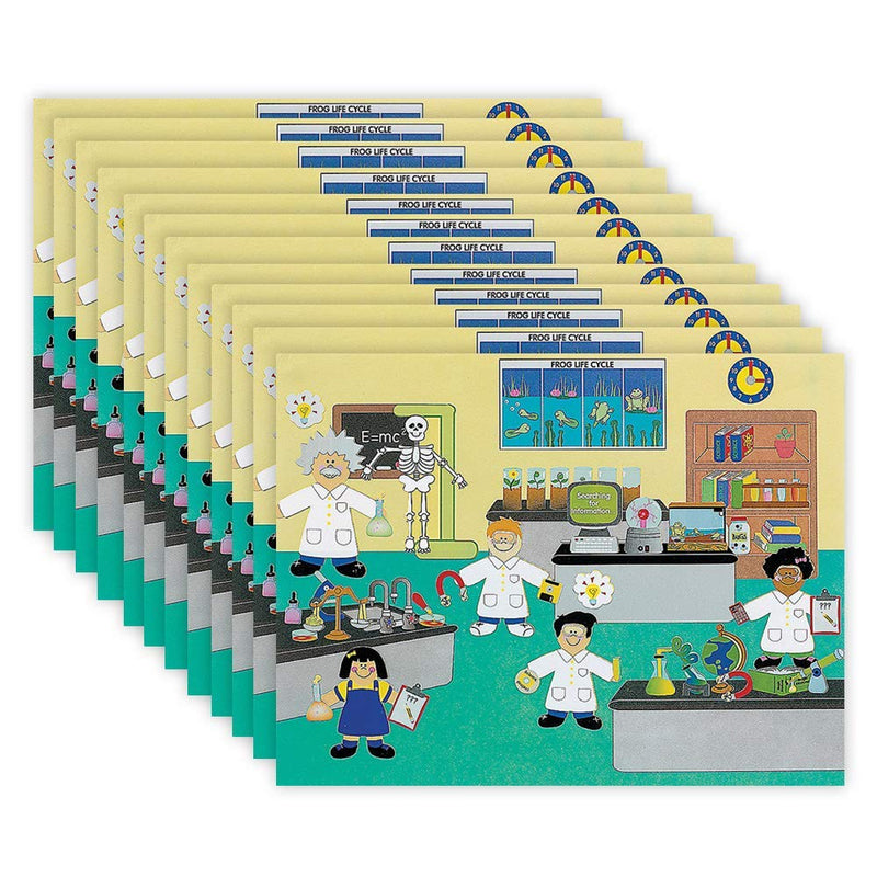 Kicko Make a Science Lab Sticker - Set of 12 Laboratory Stickers Scene for Birthday Treat