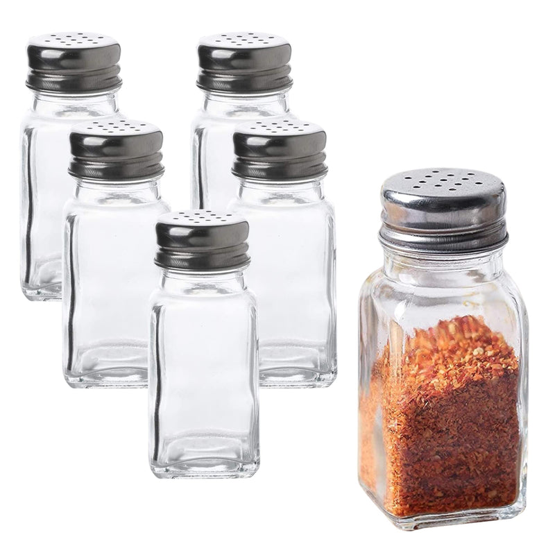 Glass Salt And Pepper Shakers | Kitchen Set | 6-Piece Pack | Best For Kitchen, Restauran