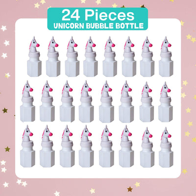 Kicko 3 Inch Unicorn Bubble Bottle - 24 Pieces of Mythical Blob Holders - for Novelty