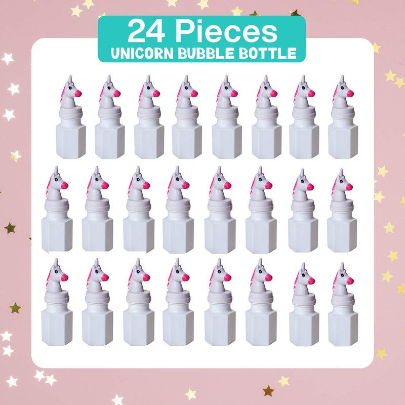 Kicko 3 Inch Unicorn Bubble Bottle - 24 Pieces of Mythical Blob Holders - for Novelty