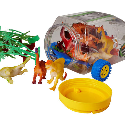 Kicko Assorted Dinosaurs in a Vehicle - 1 Set - Dino-Filled Car - for Party Favors