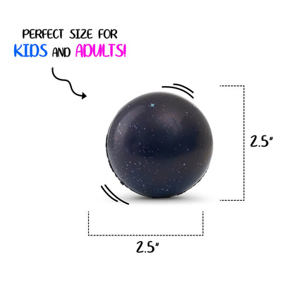 Stress 2.5'' Balls for Kids and Adults - Outer Space Starlight Galaxy Design