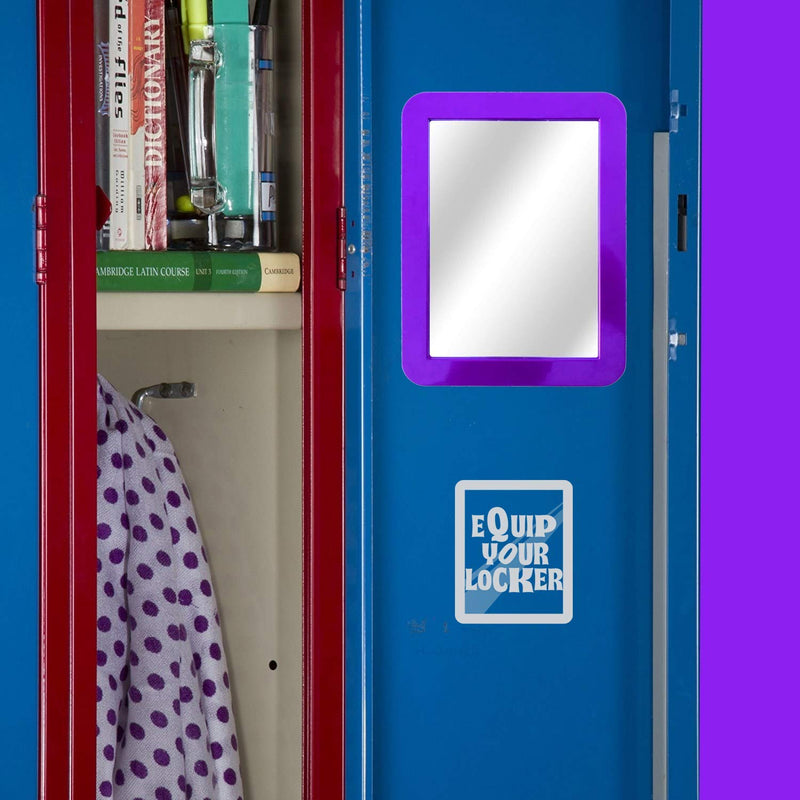 Kicko Purple Magnetic Mirror - 5x7 Inch - 1 Piece - for School Locker, Refrigerator, Home