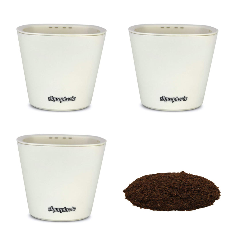 Window Garden Self Watering Planters - Pack of 3 Mini Pots for Small Indoor Plants