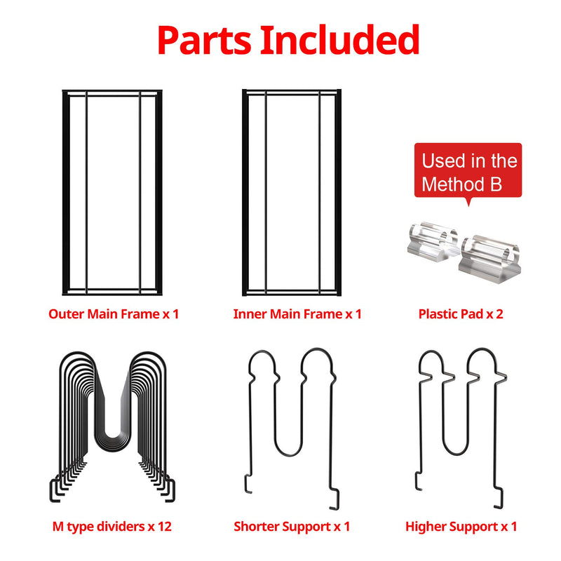 Expandable Pot Rack Organizer With 4 Diy Storage Positions, Length Adjustable And Max