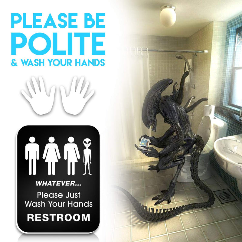 Bigtime Signs Funny Bathroom Sign for Restroom 11.5" x 8.75" Rigid PVC | All Gender Trans