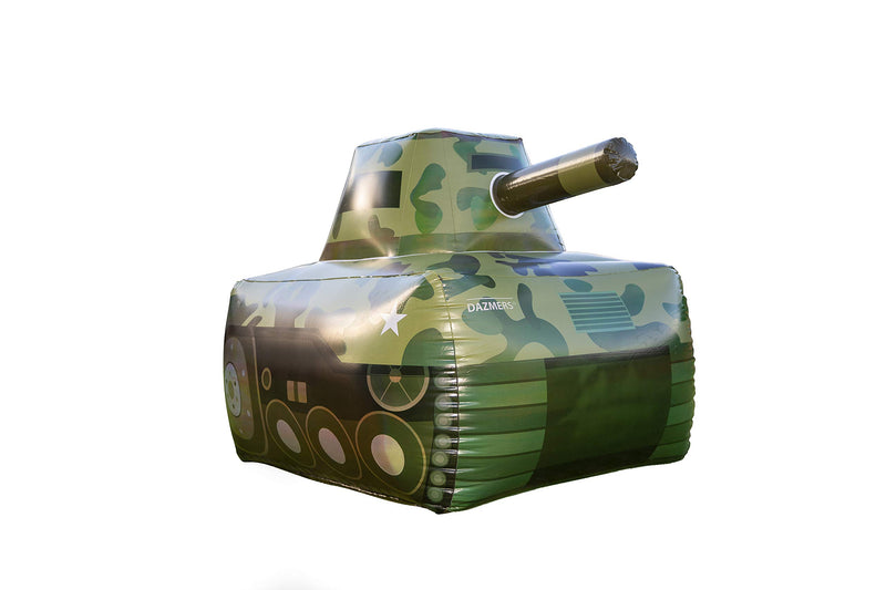 Dazmers Inflatable Army Tank - Inflatable Military Battle Tank for Nerf Party War