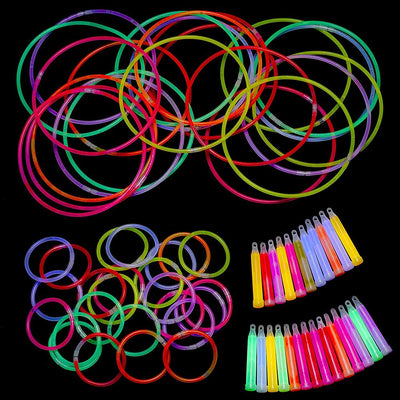 Kicko 75 Pieces Glow Sticks Assortment - Value Pack - Cool and Fun Glow in the Dark theme