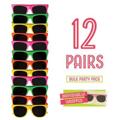 Kids Sunglasses Party Favors By Neliblu 80S Style Sun Glasses For Beach And Pool