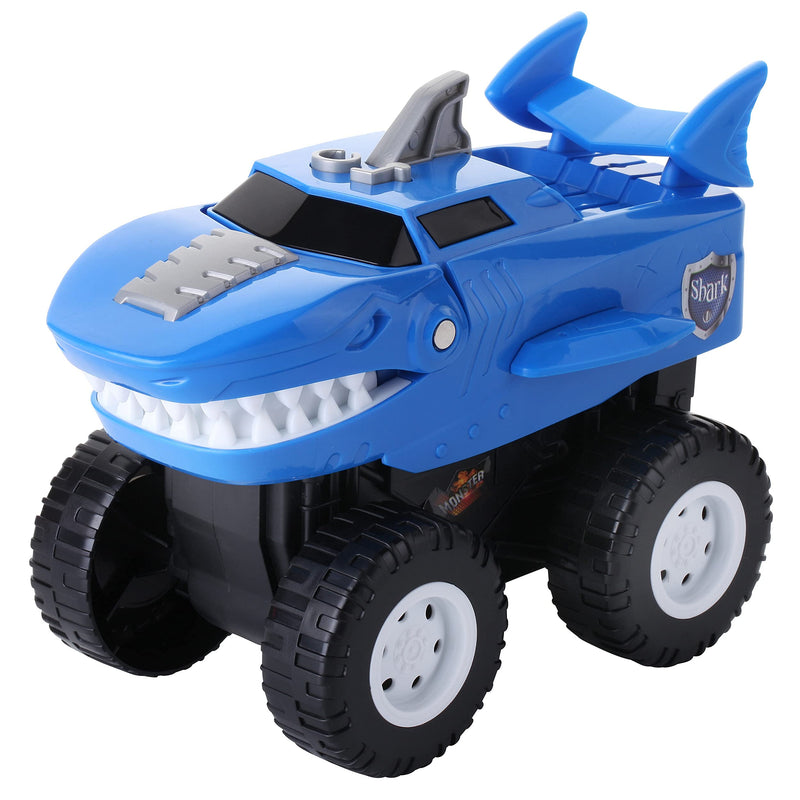 Dinosaur Monster Trucks - Set of 2 Battery Operated Toddler Truck Car Toys, Mouth Opening