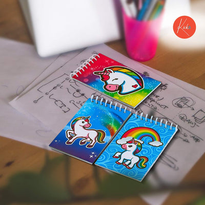 Kicko Unicorn Spiral Notebook - 2.4 X 3.6 Inch Pocket Notebook - Memo Pad - Spring