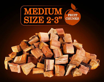 Zorestar Apple Wood Chunks - 10-12lb of Smoking Wood for Grilling and BBQ + 1pc of Apple