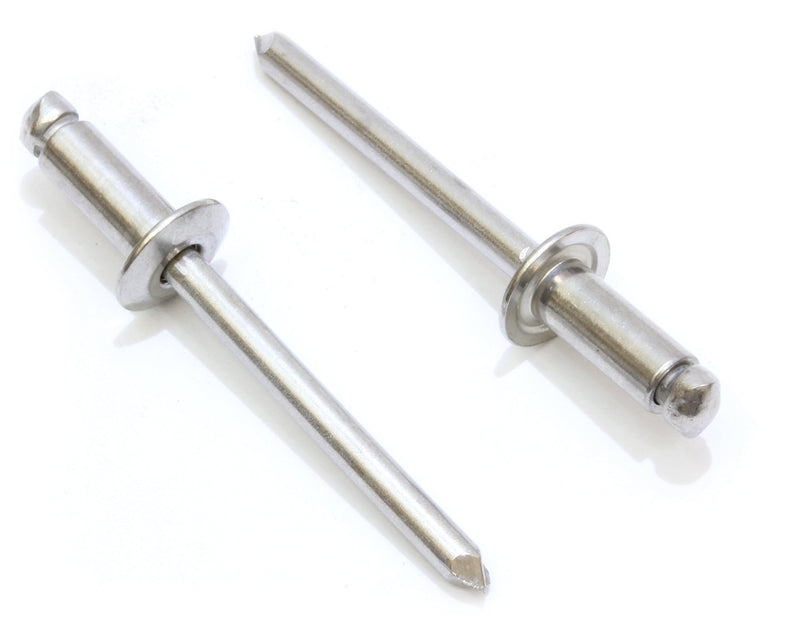 Bolt Dropper 43 Stainless Rivets (100pc) 1/8" Diameter, Grip Range (1/8" - 3/16"), All