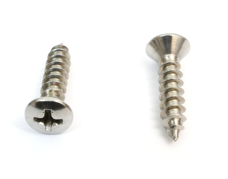 8 x 3/4" Stainless Steel (100pc) Oval Head Wood Screws 18-8 (304) Stainless Choose Size