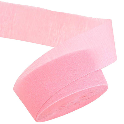 Kicko Pastel Pink Crepe Streamers - 2 Pack, 162 Feet x 1.75 Inches - for Kids, Party