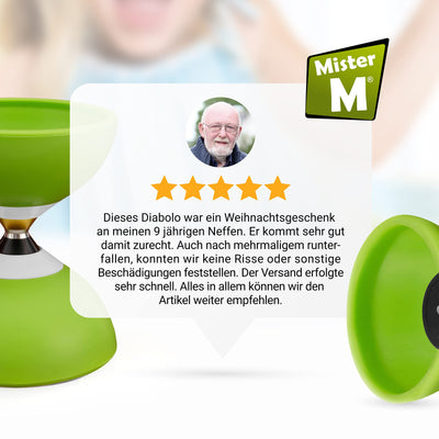 Mister M | The Ultimate diabolo Juggling Set | Suitable for Beginners and Professionals