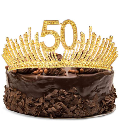 50th Birthday Sash And Tiara For Women - Fabulous Glitter Sash + Queen