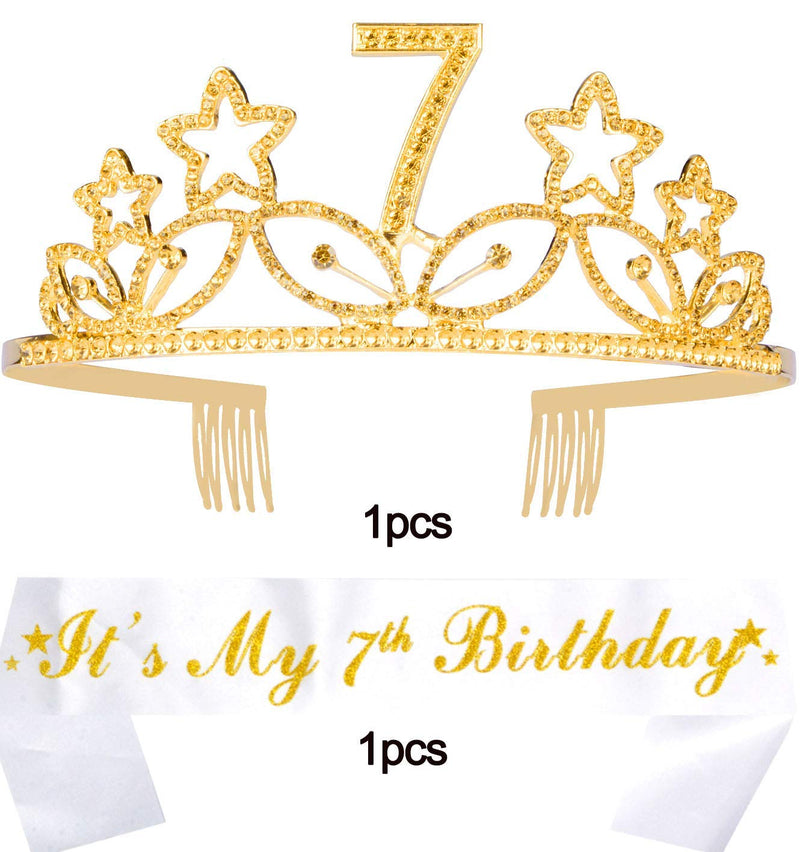 7th Birthday, 7th Birthday Gifts for Girls, 7th Birthday Tiara, 7th Birthday Tiara