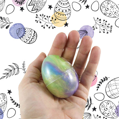 Squeeze Craft Slime Putty Easter Egg - 24 Pack, Colorful Galaxy Sludgy Gooey Fidget Kit