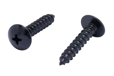 10 X 1" Stainless Truss Head Phillips Wood Screw, (25pc), Black Xylan Coated 18-8 (304