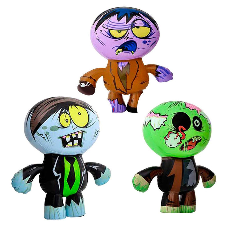 Kicko Inflatable Zombie Bunch - Pack of 3 24 Inch Assorted Decorative and Spooky Inflates