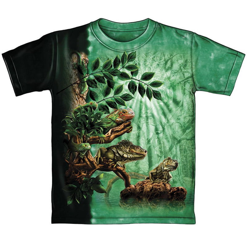 Dawhud Direct Iguana Tie-Dye T-Shirt (Kids Small