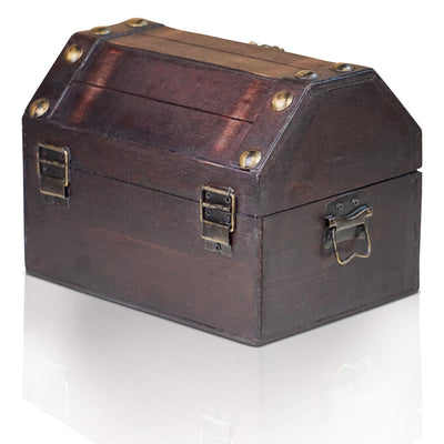 Pirate Treasure Chest Storage Box - Durable Wood & Metal Construction