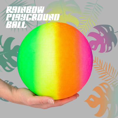 Kicko Rainbow Playground Balls - 2 Pack - 8.5 Inch - for Kids, Party Favors, Stocking