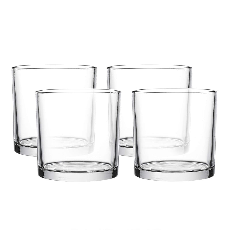 5"X5" Glass Cylinder Vase Set | Candles Holders | Set Of 4 | Decorative Table Centerpiec