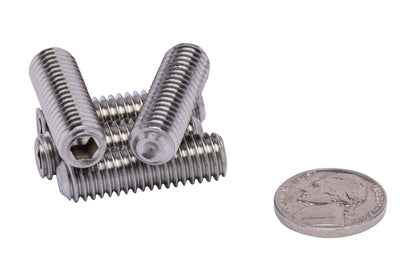 3/8"-16 X 1-1/4" Stainless Set Screw with Hex Allen Head Drive and Oval Point (25 pc), 18