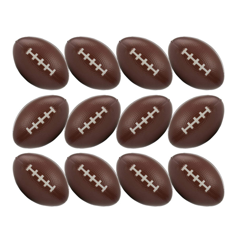 Neliblu 12 Football Sports Stress Balls Bulk Pack of 1 Dozen 2.5" Stress Football Squeeze