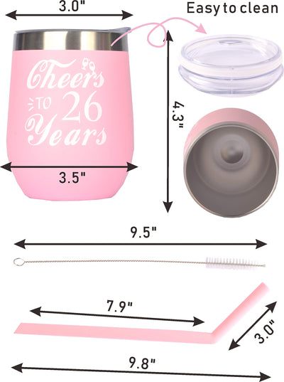 26th Birthday, 26th Birthday Gifts for Women, 26th Birthday Tumbler, 26th Birthday Tumbler