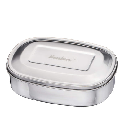 Bruntmor DEUX Two Section 18/10 Stainless Steel kids Lunch Box & Food Container