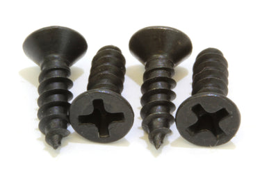 6 X 1/2'' Black Oxide Coated Stainless Flat Head Phillips Wood Screw, (25 pc), 18-8 (304