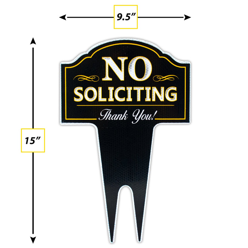 Signs Authority ultra reflective no soliciting outdoor metal yard sign for home, house