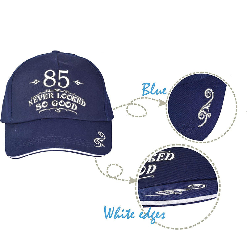 85Th Birthday Gifts For Men, 85Th Birthday Hat And Sash Men, 85 Never Looked So Good