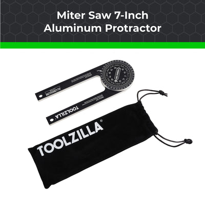 7-Inch Aluminum Miter Saw Protractor Angle Finder - Measuring Tool With Multiple