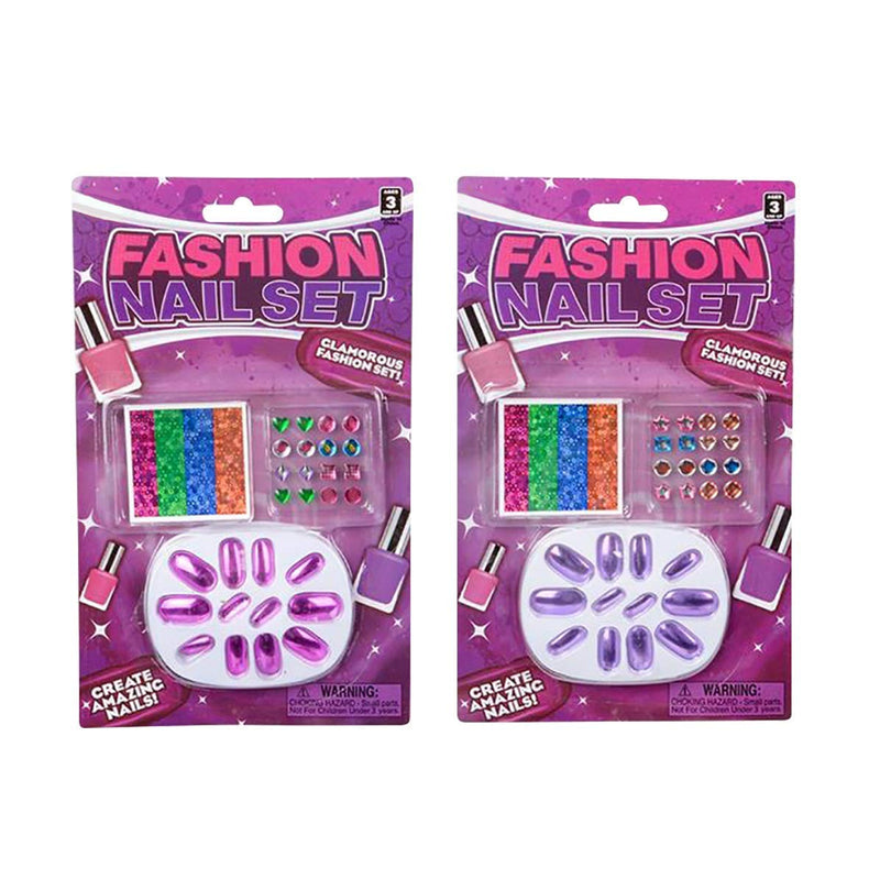 Kicko Colorful Fashion Nails for Fun Prize, Pretend Play, Party Favor, Cool Gift - 128